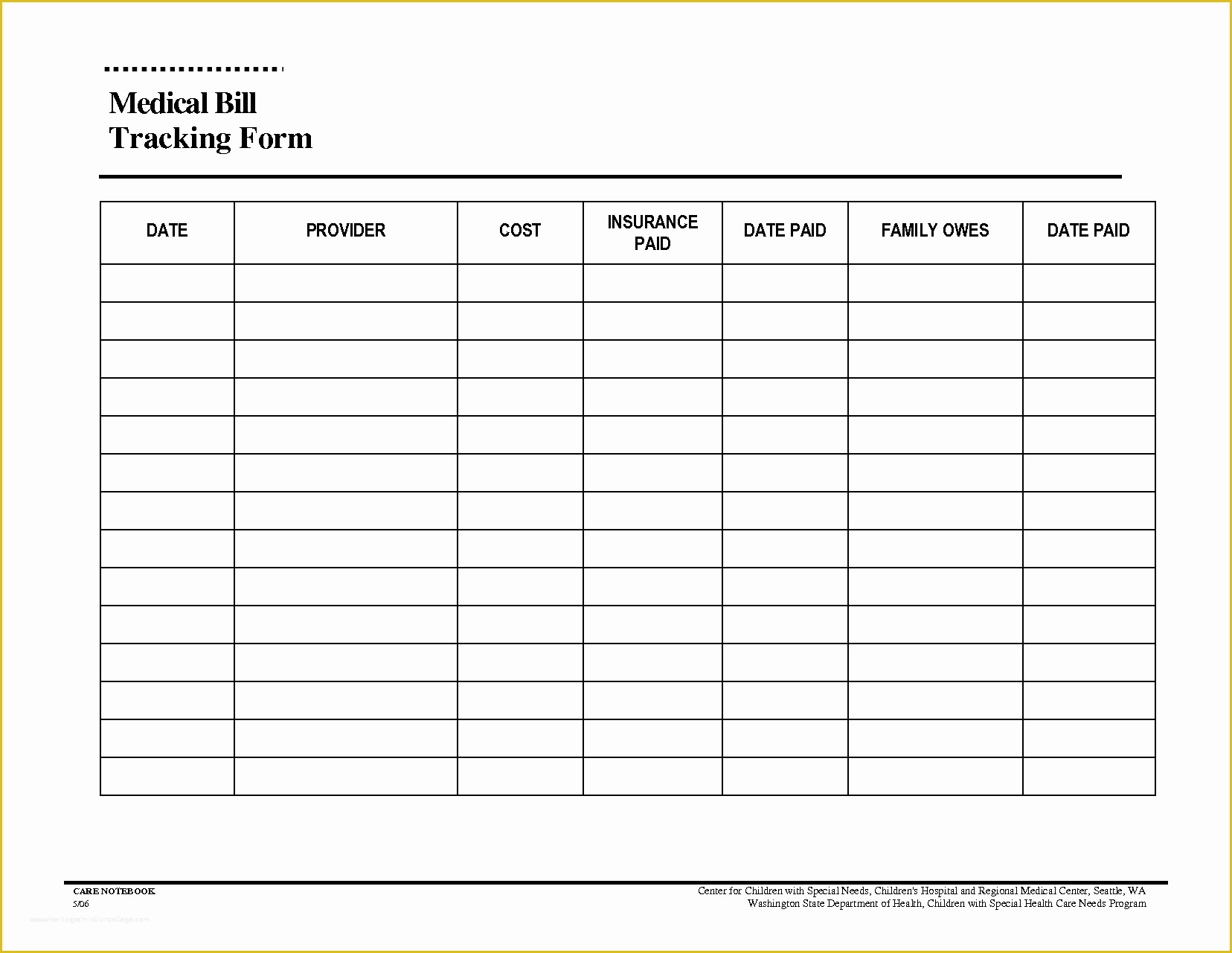 Bill Tracker Template Free Of 8 Bill Tracker Template