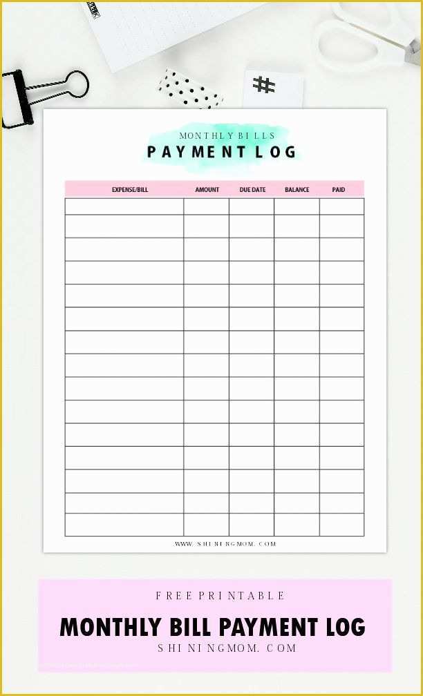 Bill Tracker Template Free Of Best 25 Bill Payment organization Ideas On Pinterest