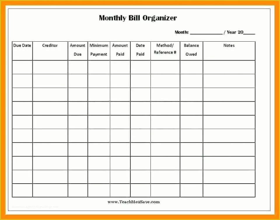 Bill Tracker Template Free Of Bill Tracker Template