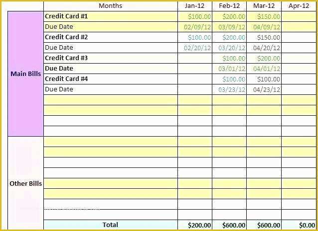 46 Bill Tracker Template Free