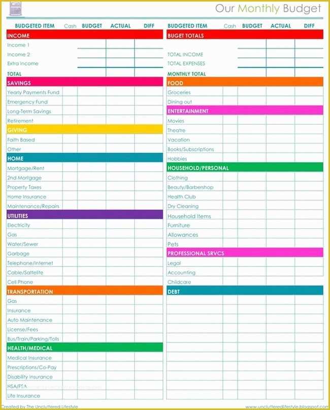 Bill Tracker Template Free Of Printable Bill Tracker Spreadsheet