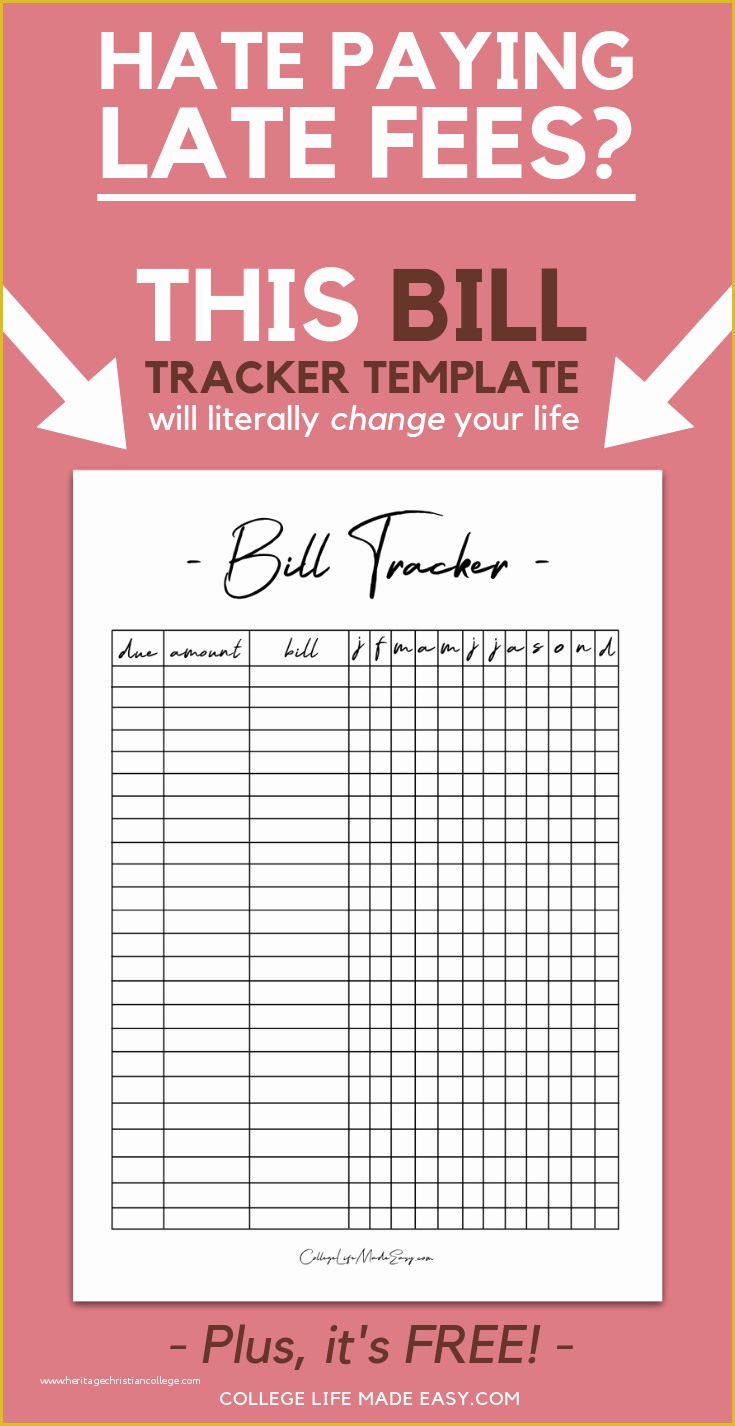 Bill Tracker Template Free Of This Free Bill Tracker Template Will Literally Change Your