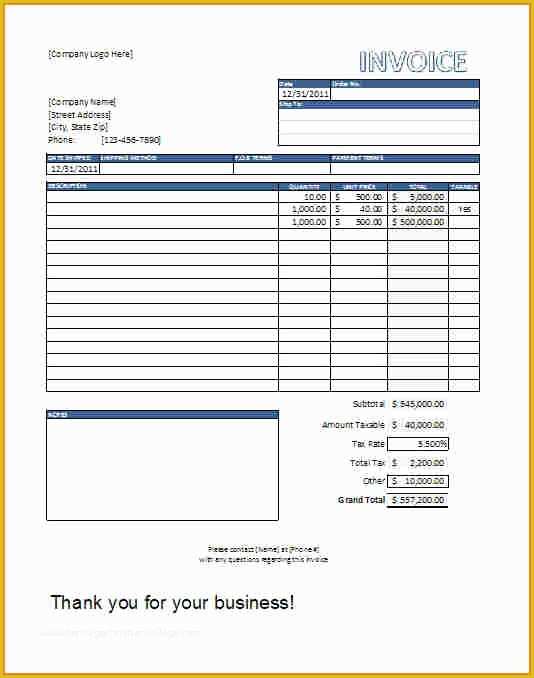 Billing Invoice Template Free Of 10 Running Bill format In Excel