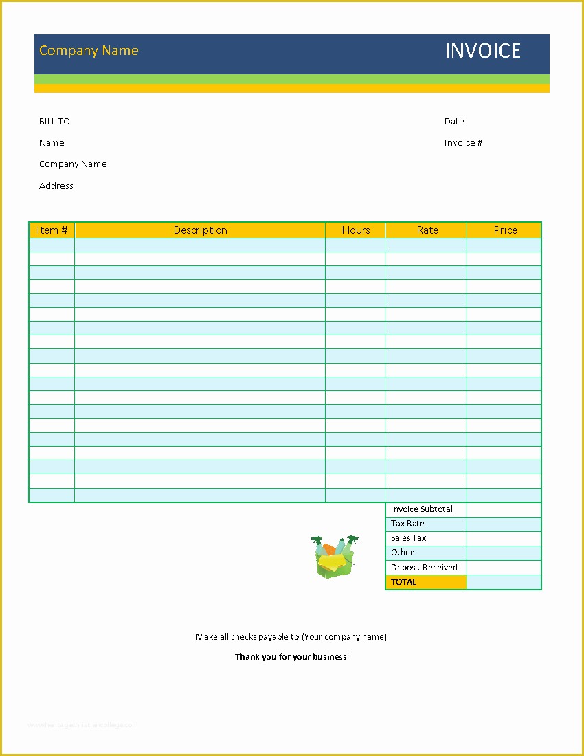 Billing Invoice Template Free Of 39 Best Printable Billing Invoice Template Examples Thogati