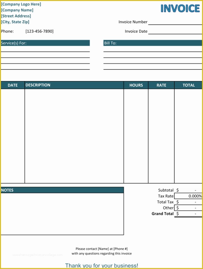 Billing Invoice Template Free Of 39 Best Templates Of Service Billing Invoice Examples