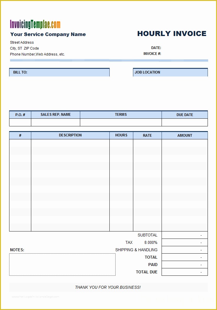 Billing Invoice Template Free Of Free Invoice Template for Hours Worked 20 Results Found