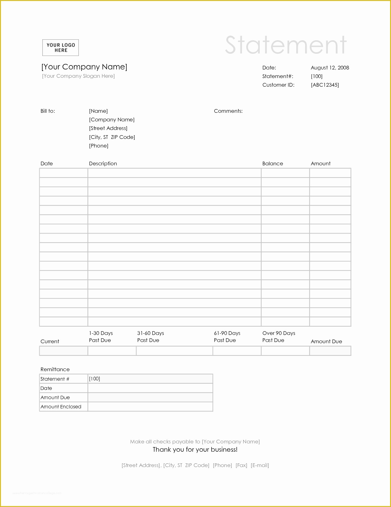 Billing Invoice Template Free Of Invoice Statement Invoice Design Inspiration
