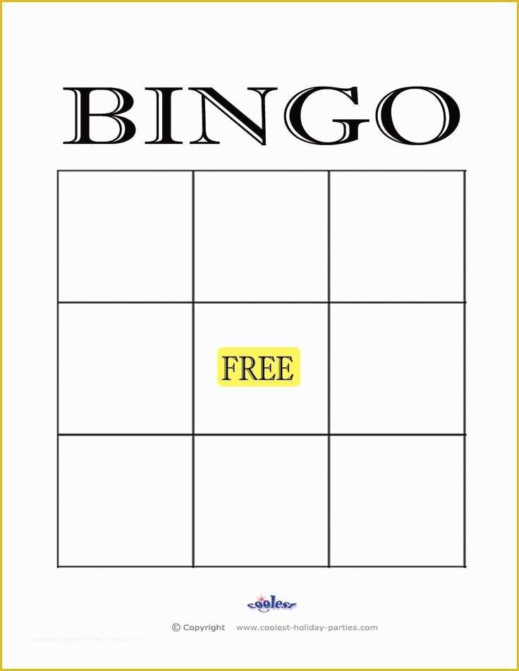 39 Bingo Card Template Free