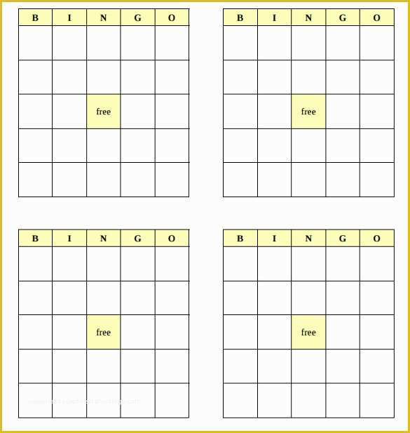 Bingo Card Template Free Of Blank Bingo Template 15 Free Psd Word Pdf Vector Eps