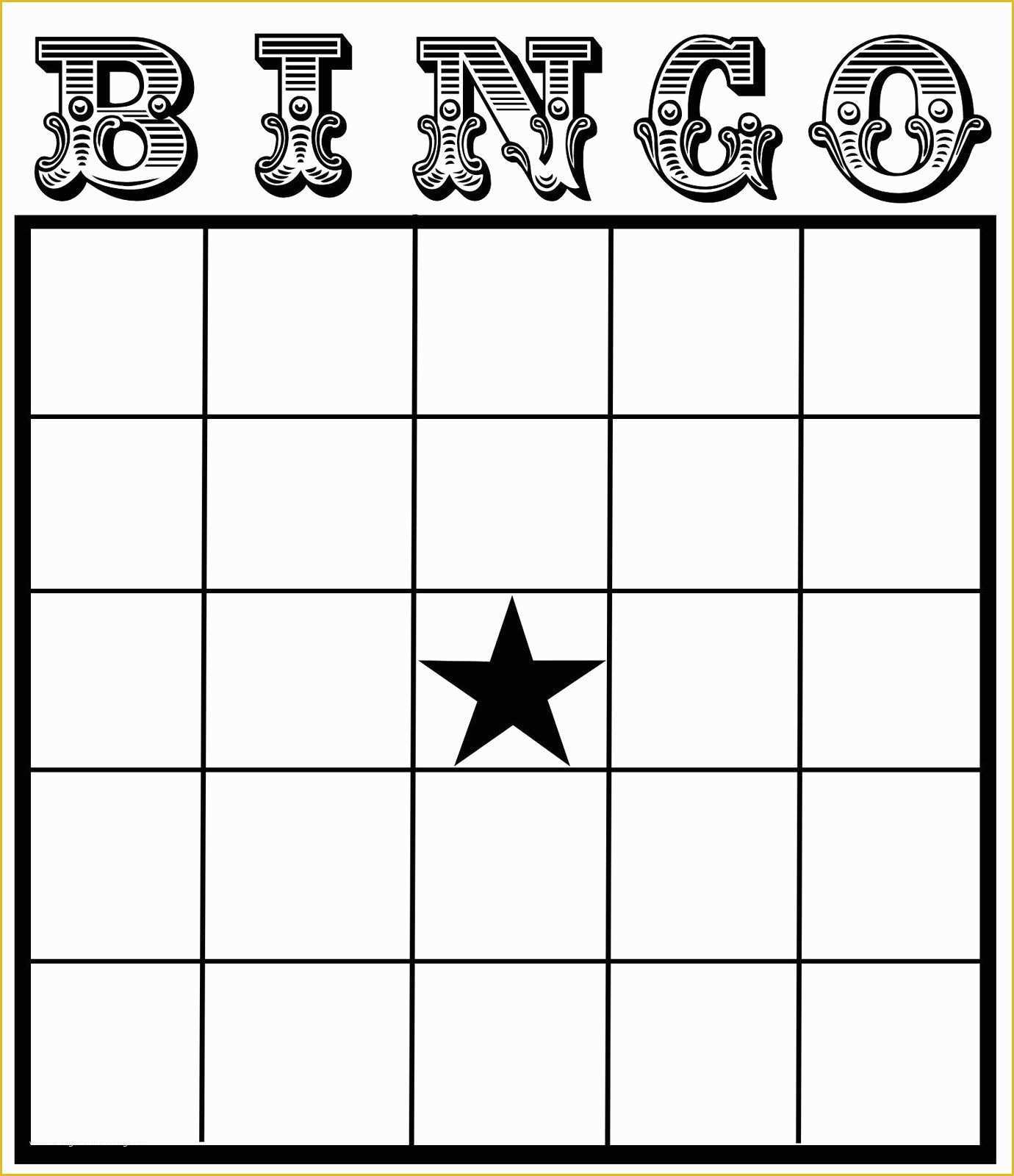 Bingo Card Template Free Of Christine Zani Bingo Card Printables to