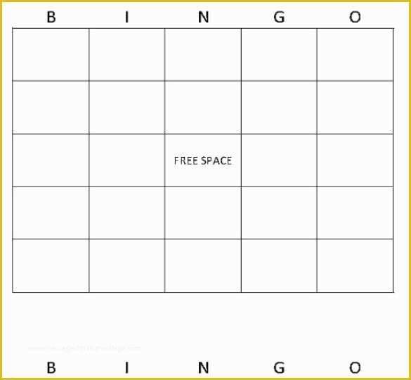 Bingo Card Template Free Of Free Bingo Templates Entown Posters