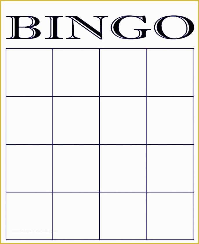Bingo Card Template Free Of Free Blank Bingo Card Template Printable