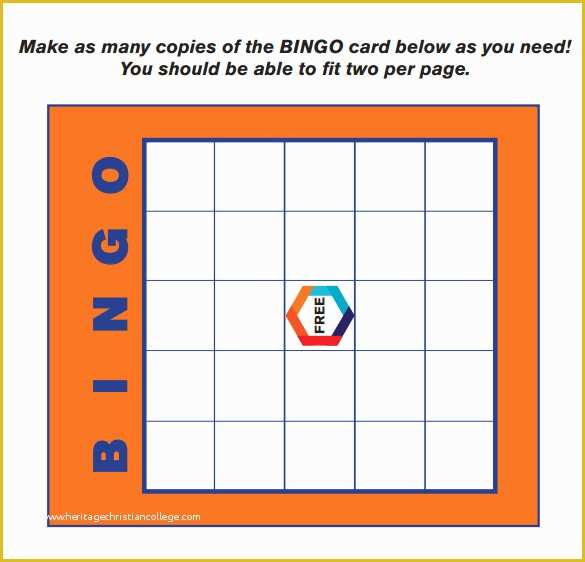 Bingo Card Template Free Of Sample Bingo Card 11 Documents In Pdf Word