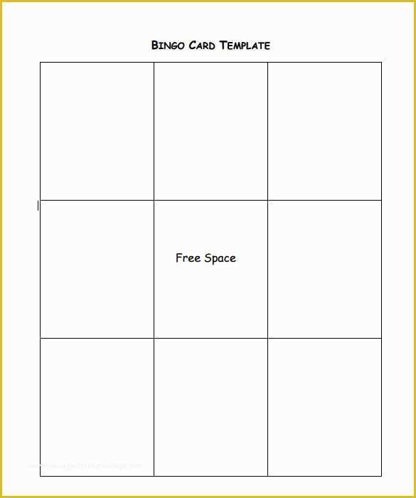 Bingo Card Template Free Of Sample Bingo Card 11 Documents In Pdf Word