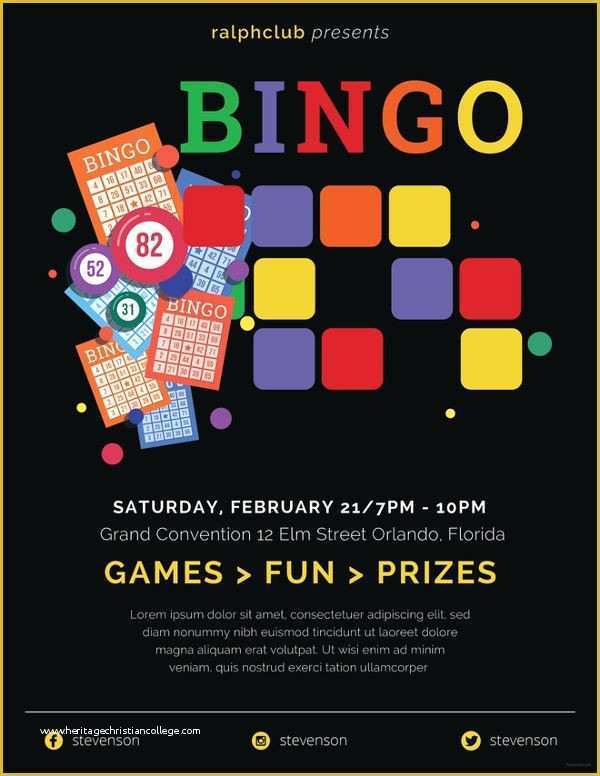 Bingo Flyer Template Free Download Of 13 Free Bingo Night Flyer Template Repliquemontres