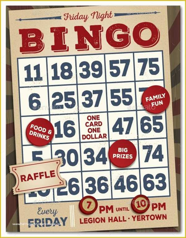 Bingo Flyer Template Free Download Of 8 Bingo Flyer Design Templates Psd Ai Vector Eps