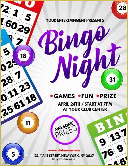 Bingo Flyer Template Free Download Of Bingo Flyer Template Downloadable Tenmienore