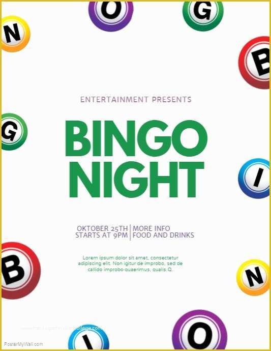 Bingo Flyer Template Free Download Of Bingo Flyer Template