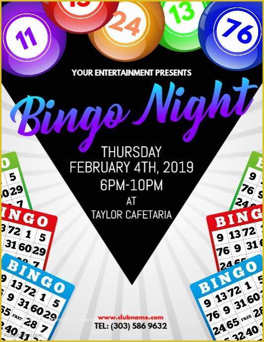Bingo Flyer Template Free Download Of Bingo Night Flyer Template