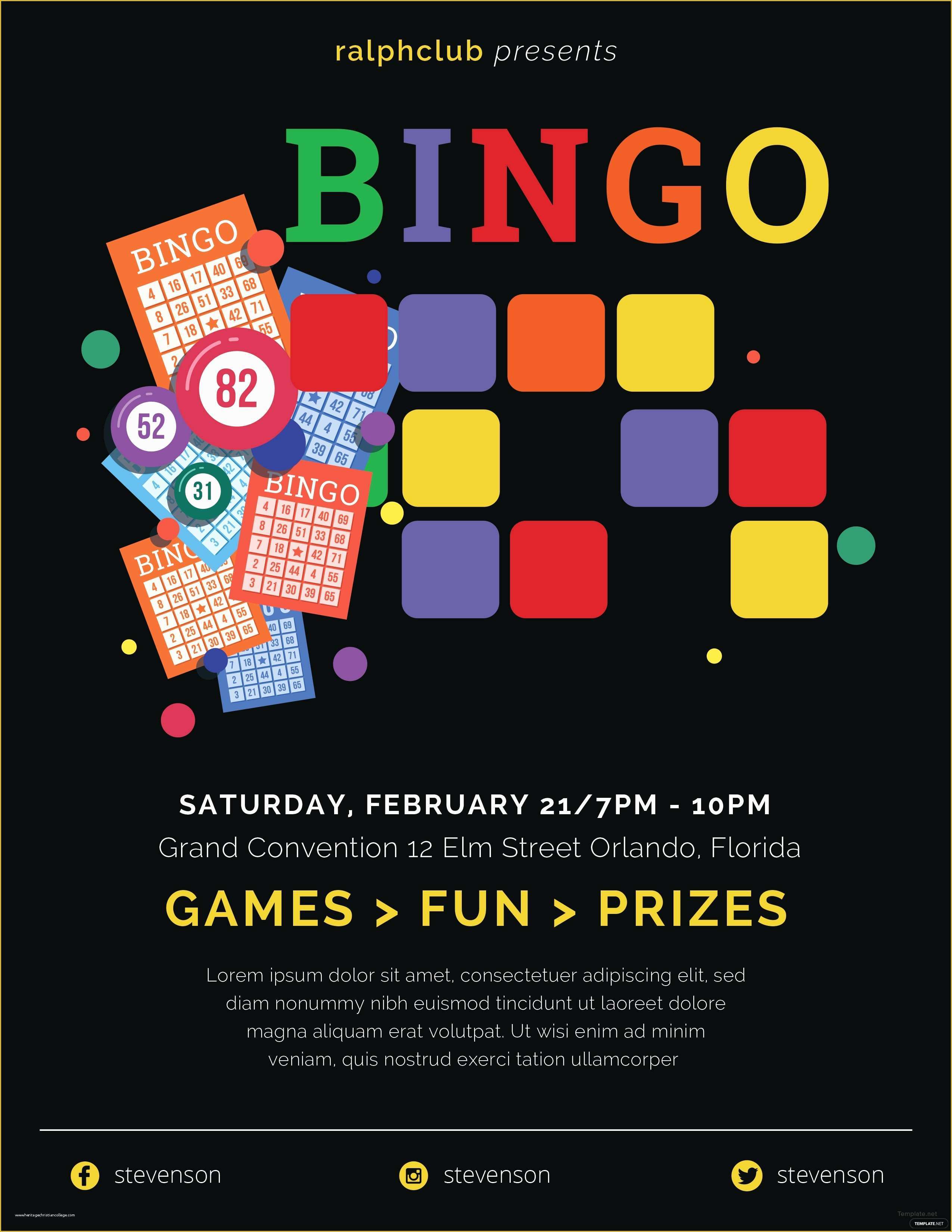 Bingo Flyer Template Free Download Of Free Bingo Flyer Template In Adobe Shop Microsoft