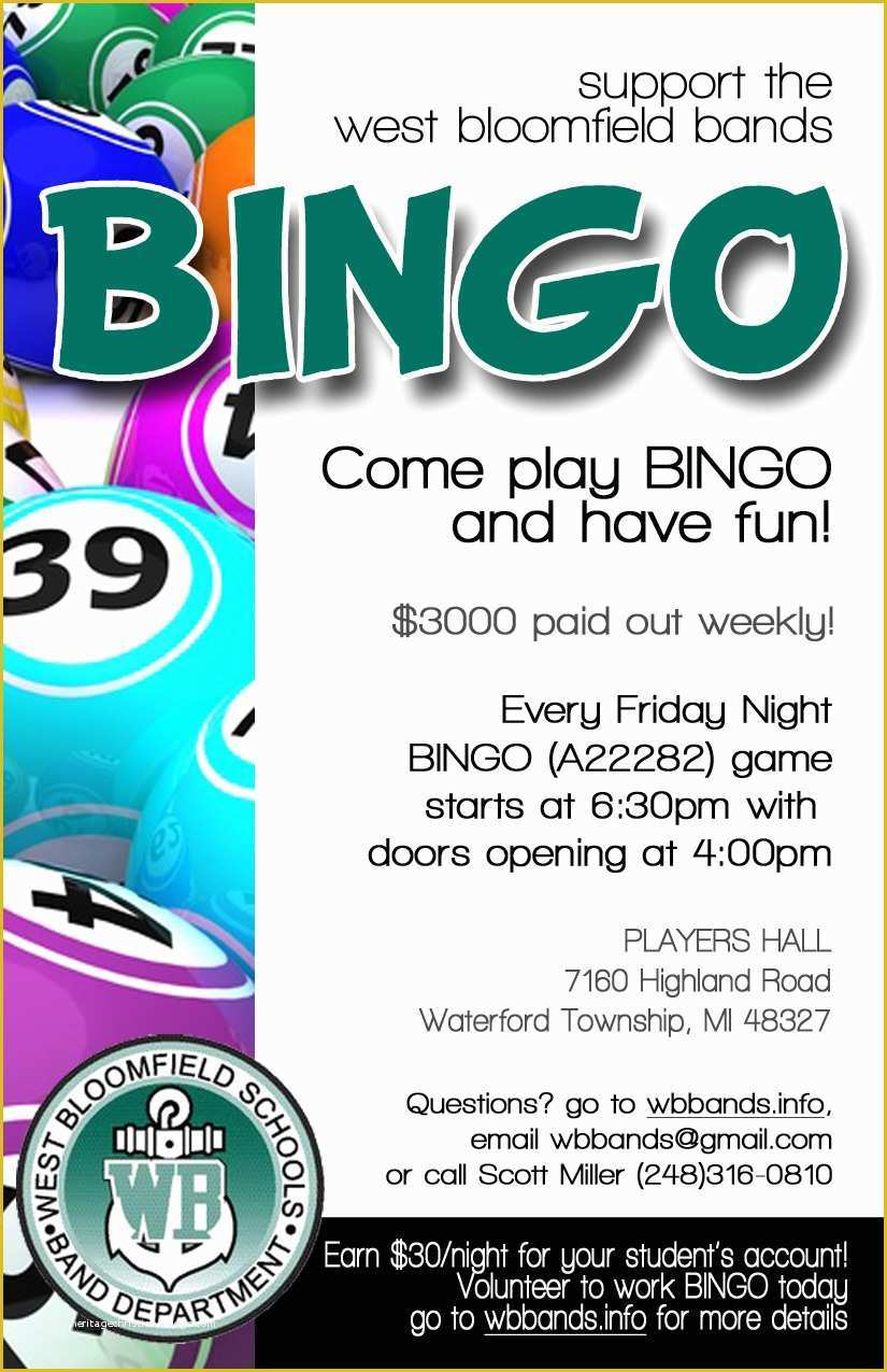 46 Bingo Flyer Template Free Download Heritagechristiancollege