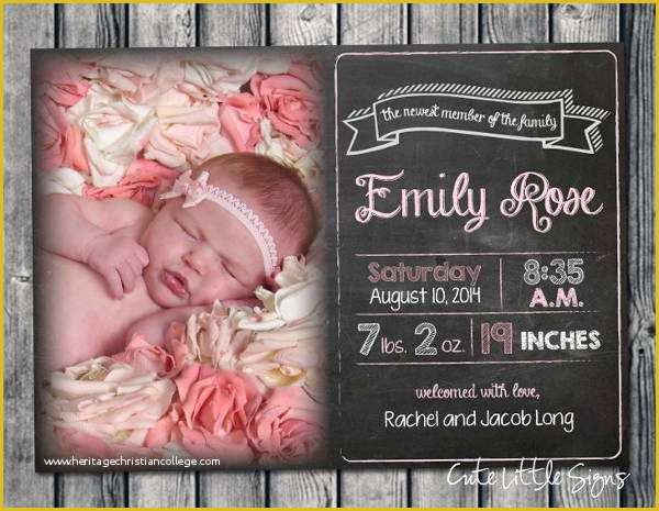 Birth Announcement Template Free Printable Of 9 Birth Announcement Templates Printable Psd Ai format