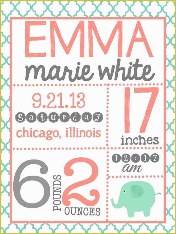 Birth Announcement Template Free Printable Of Best 25 Baby Subway Art Ideas On Pinterest