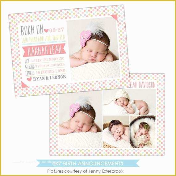 Birth Announcement Template Free Printable Of Birth Announcement Template Candy Dots E901