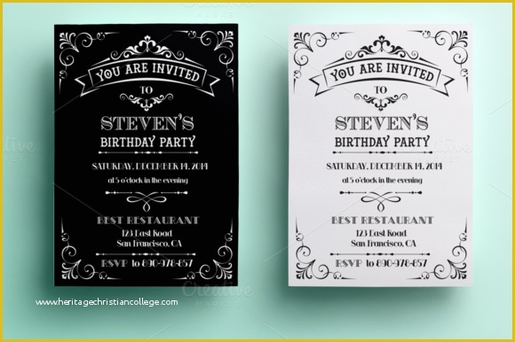 Birthday Invitation Templates Free Download Of Vintage Birthday Invitation Invitation Templates On