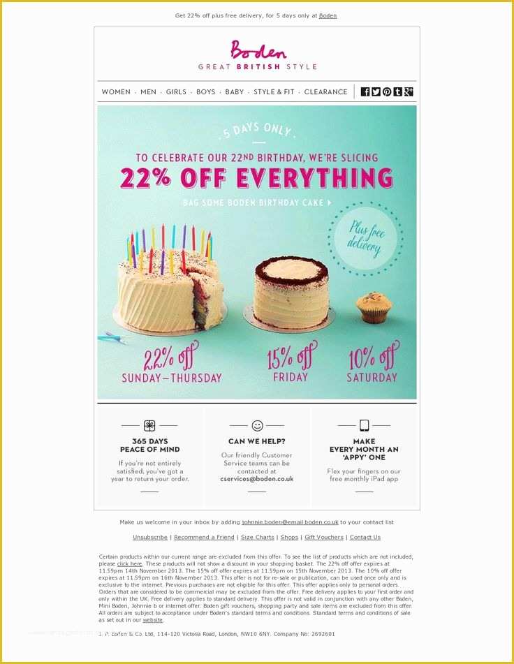 Birthday Newsletter Template Free Of 20 Best Triggered Emails Images On Pinterest