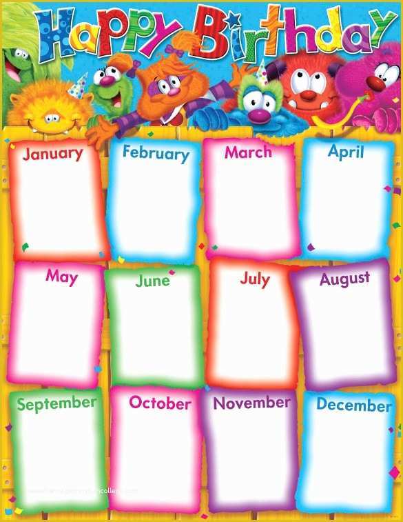 Birthday Newsletter Template Free Of 23 Birthday List Templates Free Sample Example format