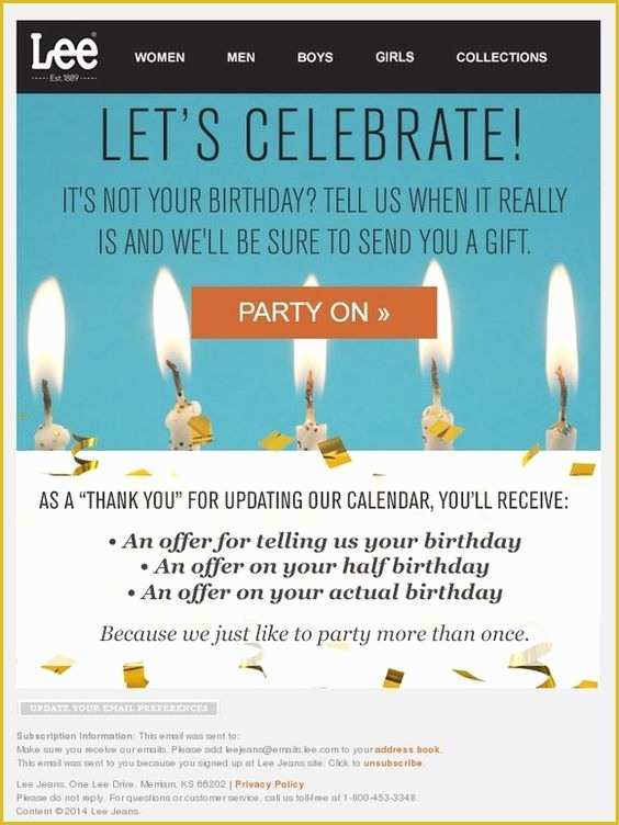 Birthday Newsletter Template Free Of 7 Automated Emails You Should Always Send