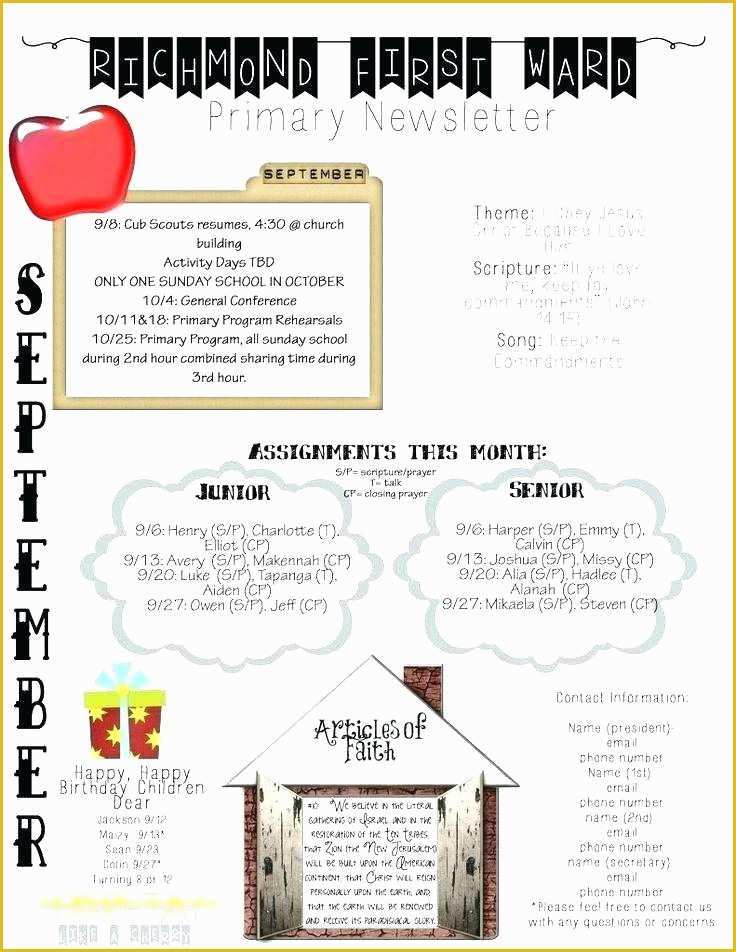 Birthday Newsletter Template Free Of Birthday Newsletter Template Free Monthly Templates for