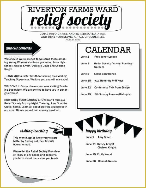 Birthday Newsletter Template Free Of Birthday Newsletter Template Free