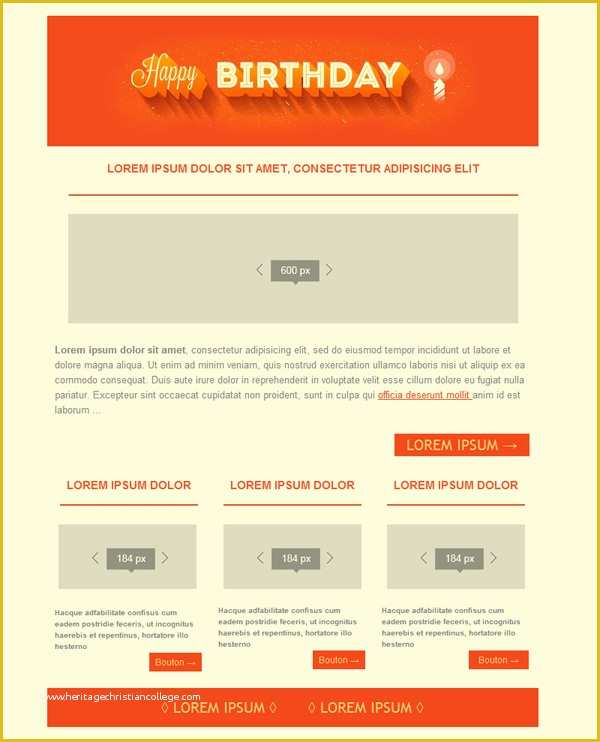 Birthday Newsletter Template Free Of Free Email Templates Download Design Happy Birthday