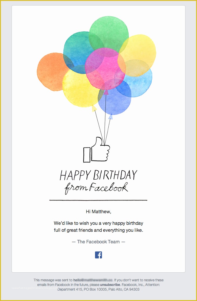Birthday Newsletter Template Free Of Happy Birthday From Really Good Emails