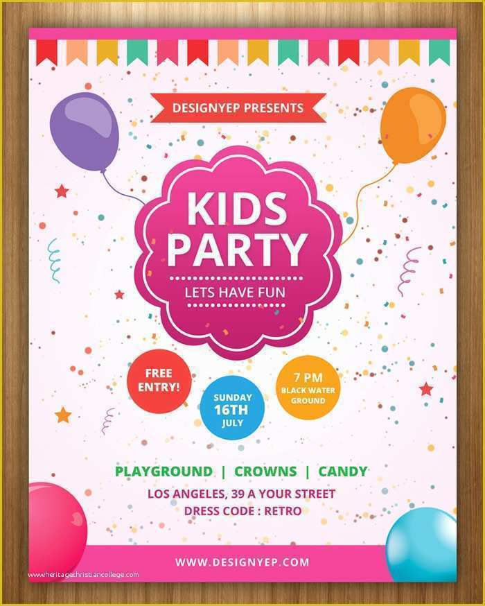 Birthday Party Invitations for Kids Free Templates Of 17 Free Birthday Invitation Templates Psd Designyep