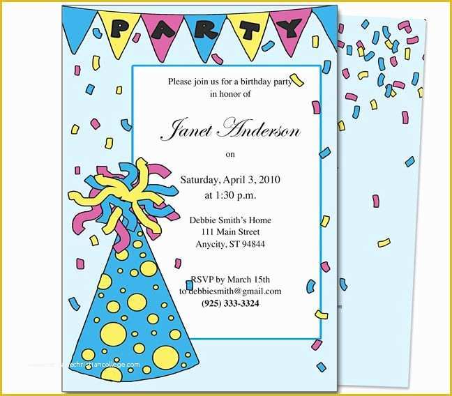 Birthday Party Invitations for Kids Free Templates Of 23 Best Images About Kids Birthday Party Invitation