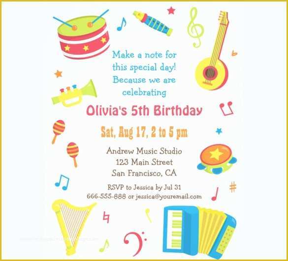 Birthday Party Invitations for Kids Free Templates Of 40 Kids Birthday Invitation Templates – Psd Ai Word