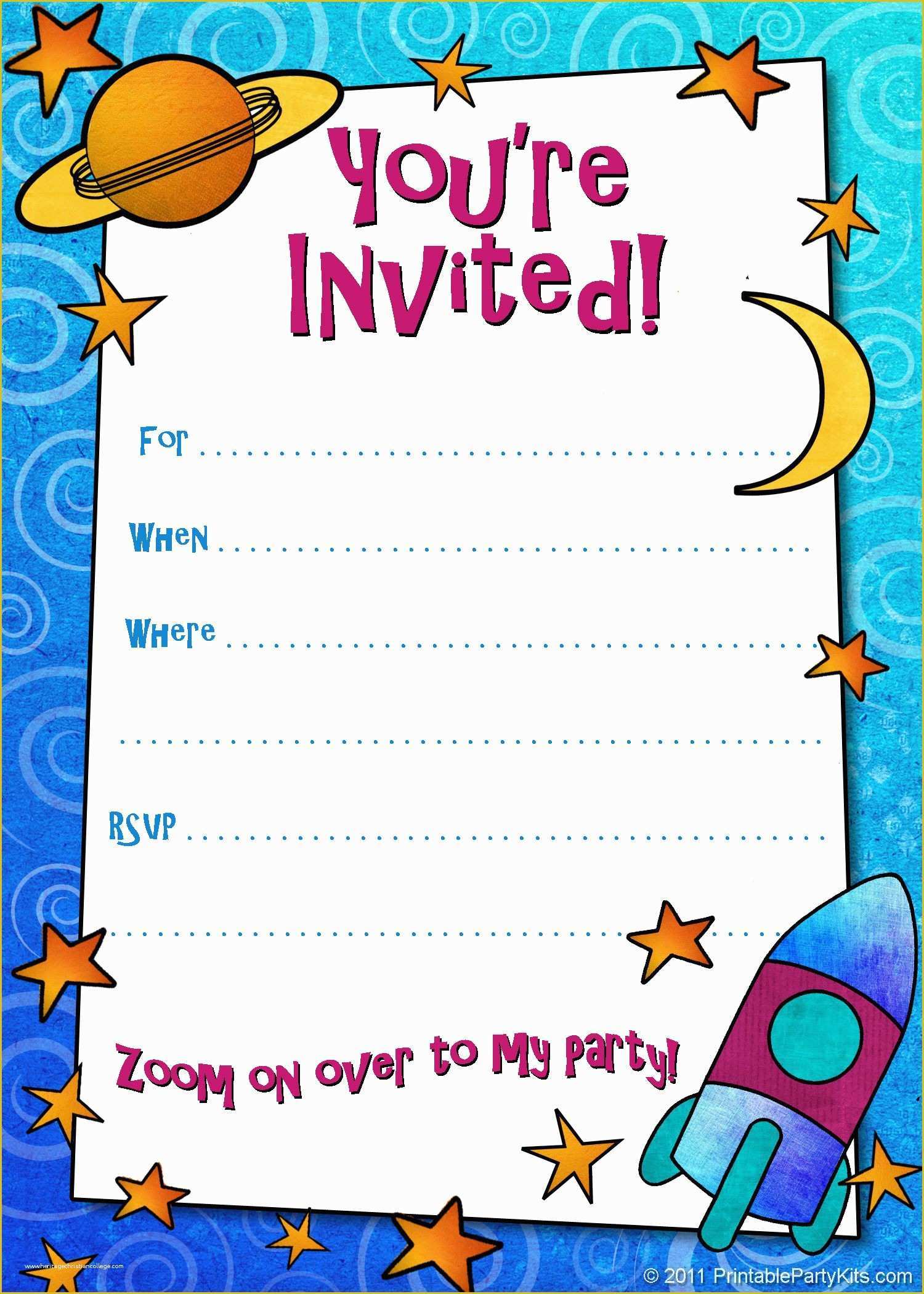 Birthday Party Invitations for Kids Free Templates Of Birthday Invitation Birthday Invitation Card Template