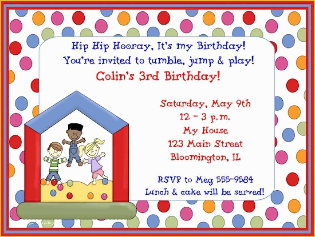 Birthday Party Invitations for Kids Free Templates Of Free Printable Birthday Party Invitation Wording Example