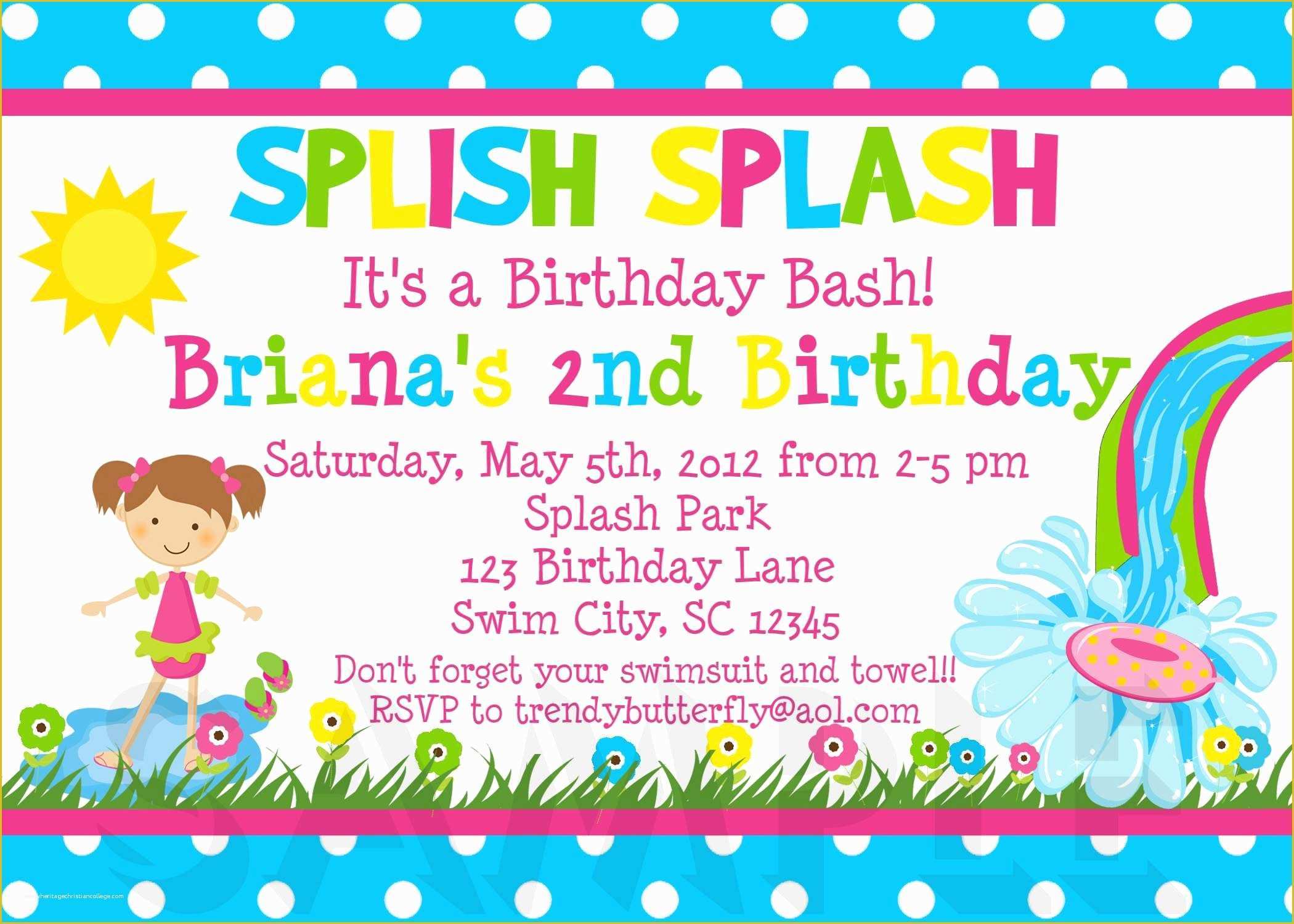 Birthday Party Invitations for Kids Free Templates Of Image for Free Printable Kids Birthday Party Invitations