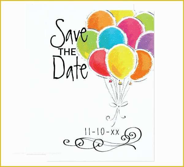 Birthday Party Save the Date Templates Free Of 18 Save the Date Party Invitation Designs &amp; Templates