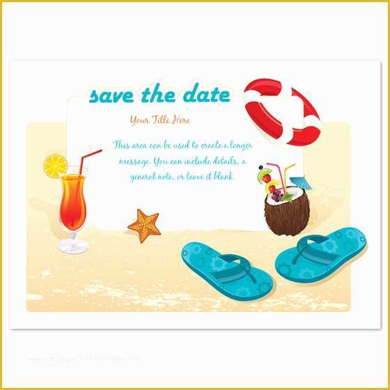 Birthday Party Save the Date Templates Free Of Beach Party Save the Date Invitations & Cards On Pingg