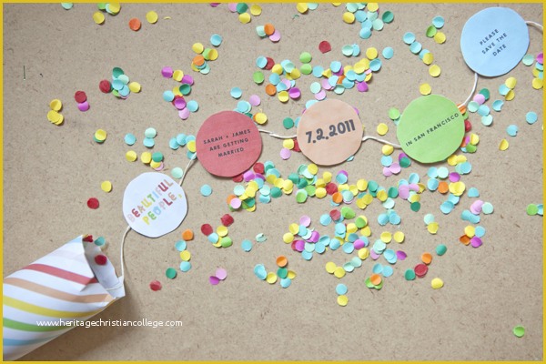 Birthday Party Save the Date Templates Free Of Confetti Invitations Template