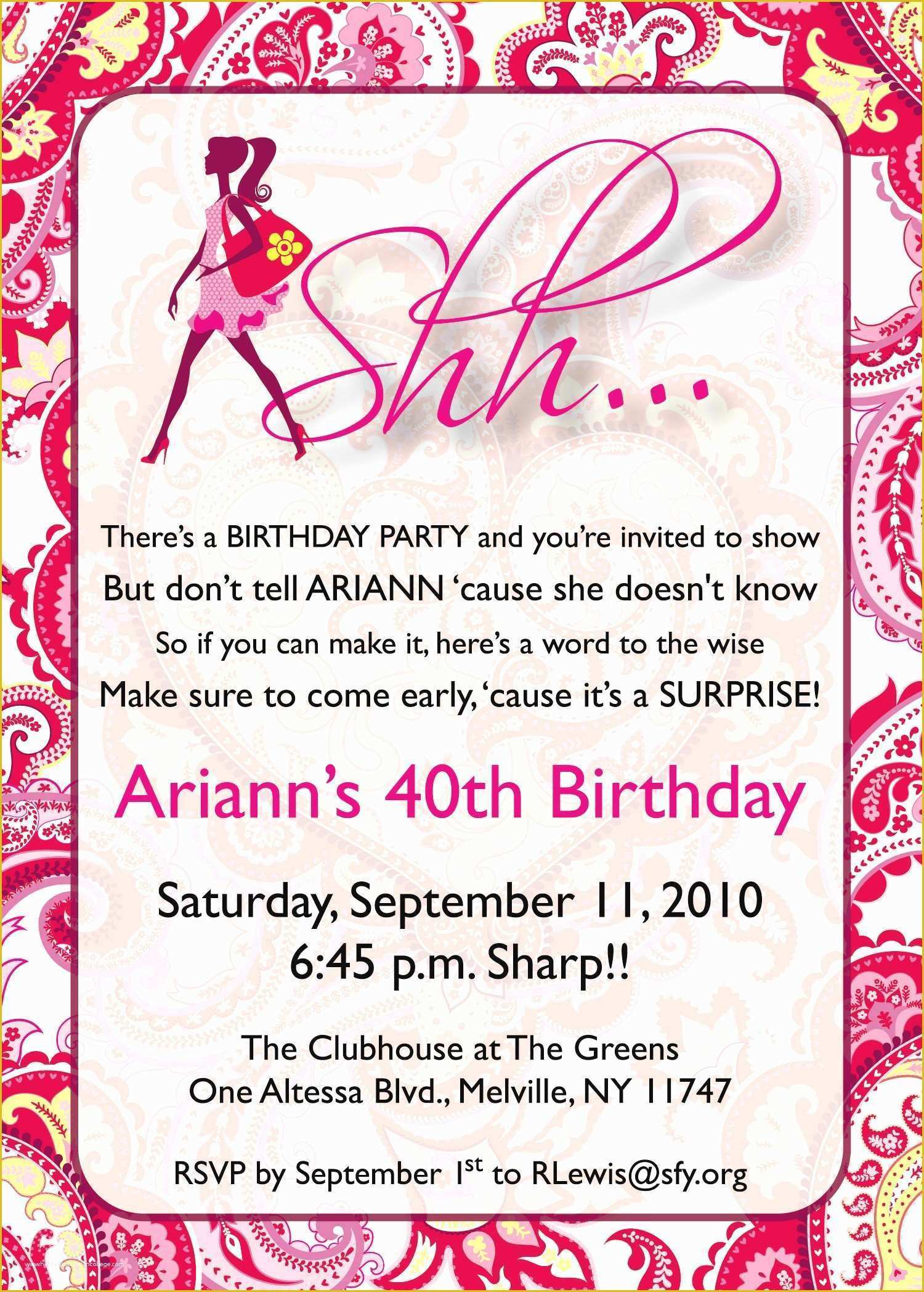 Birthday Party Save the Date Templates Free Of Elegant Free Save the Date 40th Birthday Templates