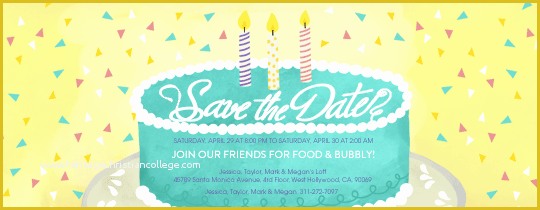Birthday Party Save the Date Templates Free Of Free Save the Date Invitations and Cards