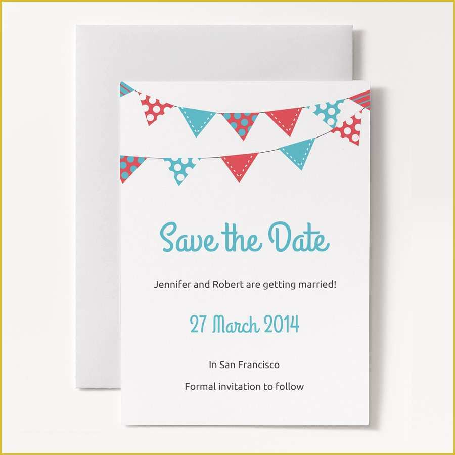 Birthday Party Save the Date Templates Free Of Printable Save the Date Template Bunting 1a O