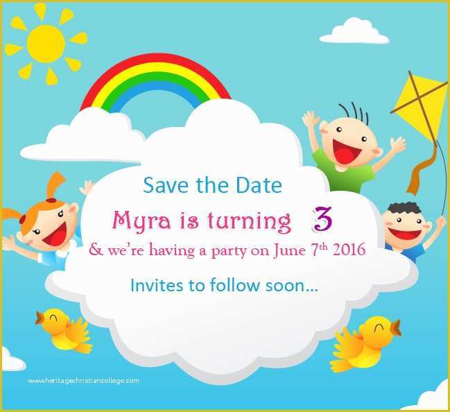 Birthday Party Save the Date Templates Free Of Save the Date Cards Birthday Party Save the Date