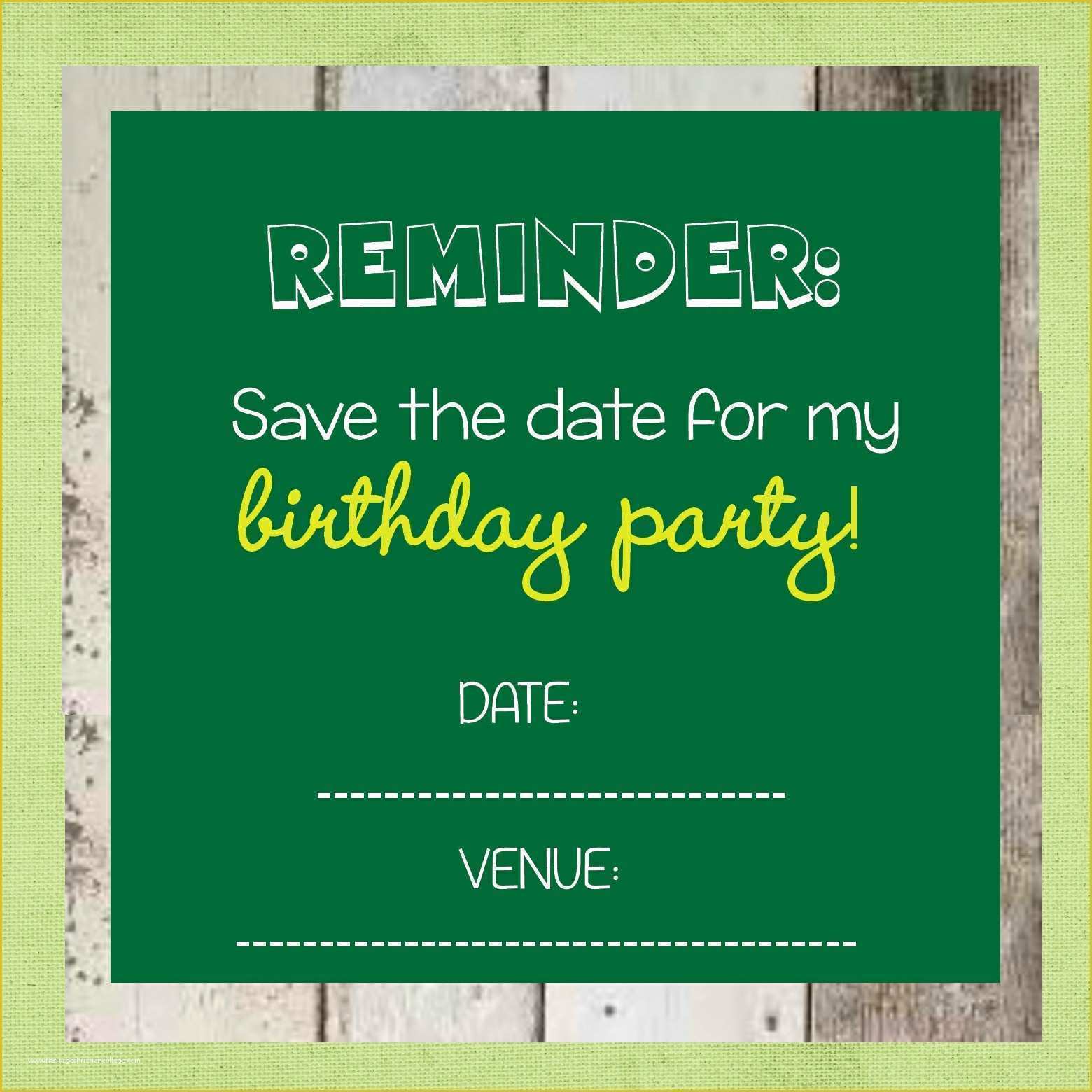 Birthday Party Save the Date Templates Free Of Save the Date Templates Free